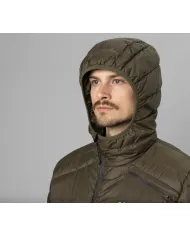 Kurtka Harkila Longmar insulated packable hooded jacket Willow green