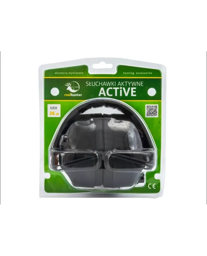 SŁUCHAWKI REAL HUNTER ACTIVE CZARNE