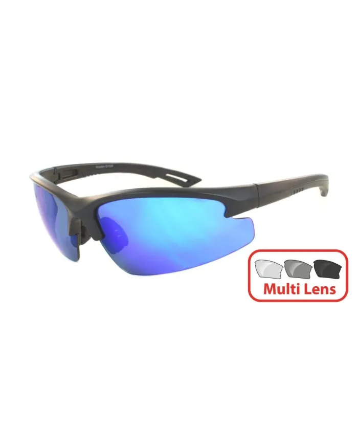 Okulary Evolution Eyewear TRACK 4 ( BLUE MIRROR ) zestaw