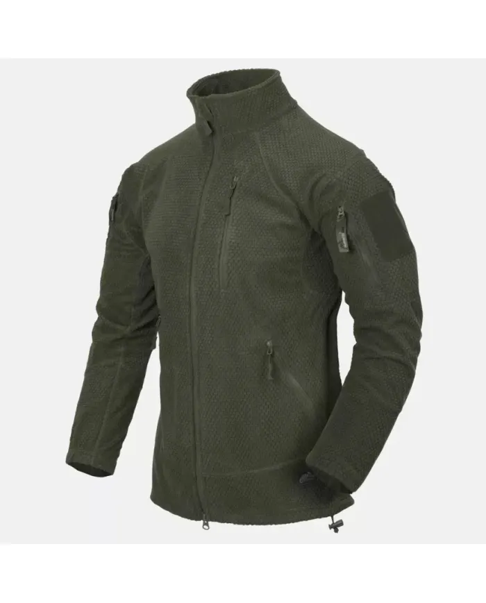 BLUZA HELIKON ALPHA TACTICAL HOODIE GRID FLEECE OLIVE GREEN L/REGULAR BL-ALH-FG-02-B05