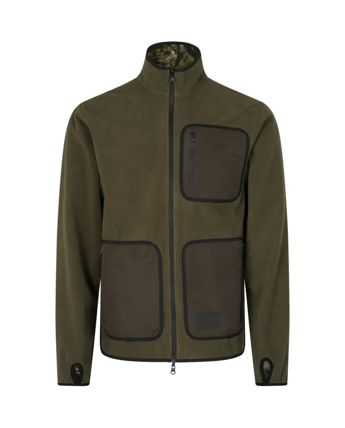 BLUZA POLAROWA SEELAND Rouge Reversible Fleece Light Pine/Invis Green