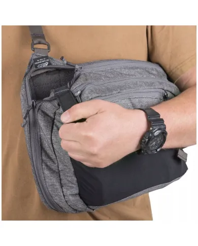 PLECAK HELIKON EDC SLING BACKPACK - NYLON POLYESTER BLEND MELANGE GREEN