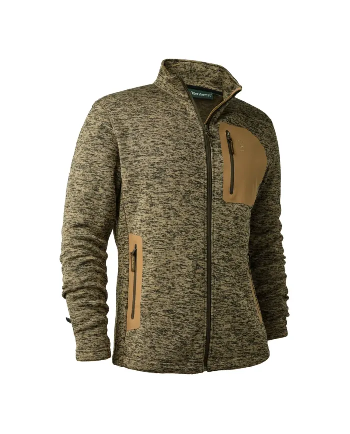 BLUZA POLAROWA DEERHUNTER SAREK KNITTED JACKET BUTTERNUT MELANGE