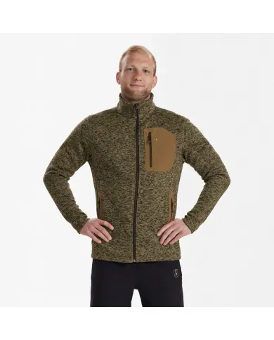 BLUZA POLAROWA DEERHUNTER SAREK KNITTED JACKET BUTTERNUT MELANGE