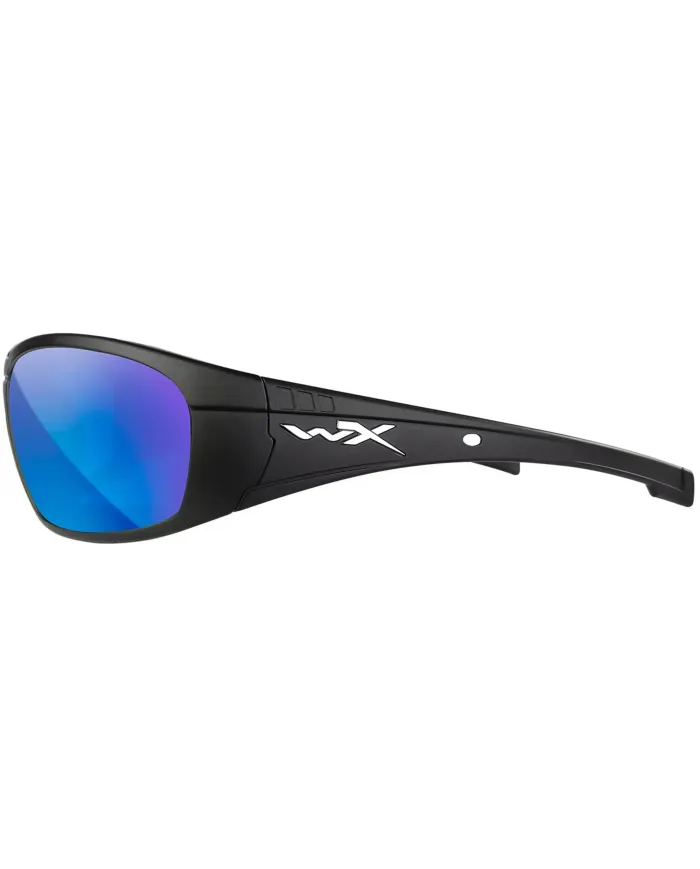 Okulary WX BOSS Capt Pol Blue Mirror Matte Black Frame