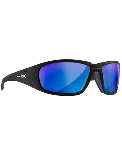 Okulary WX BOSS Capt Pol Blue Mirror Matte Black Frame