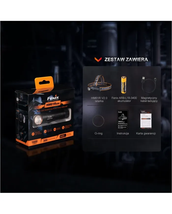 Latarka diodowa Fenix HM61R V2.0 - czołówka Latarka diodowa Fenix HM61R V2.0 - czołówka