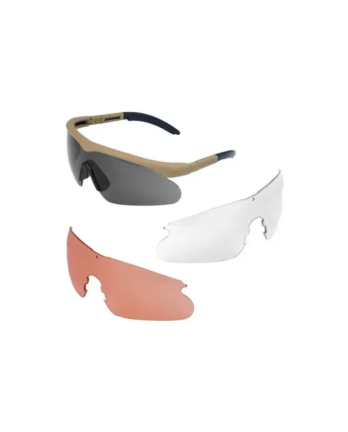 Swiss Eye - Okulary strzeleckie Raptor z zestawem wizjerów - Coyote