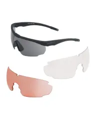 SwissEye - Okulary balistyczne Blackhawk z zestawem wizjerów - Czarne oprawki