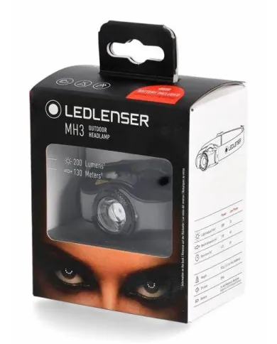 Ledlenser MH3, latarka czołowa, 200 lm, gray