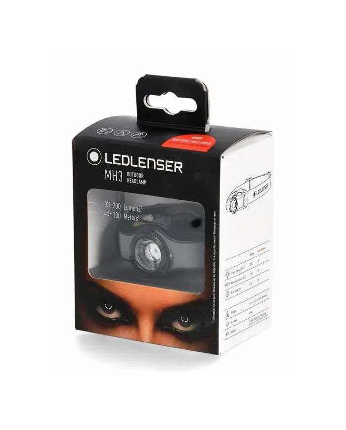 Ledlenser MH3, latarka czołowa, 200 lm, gray Ledlenser MH3, latarka czołowa, 200 lm, gray