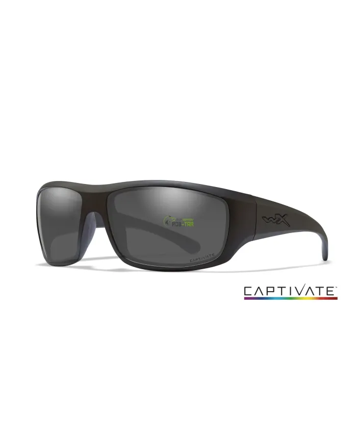 Okulary WX OMEGA Capt Pol Smoke Grey Matte Black Frame