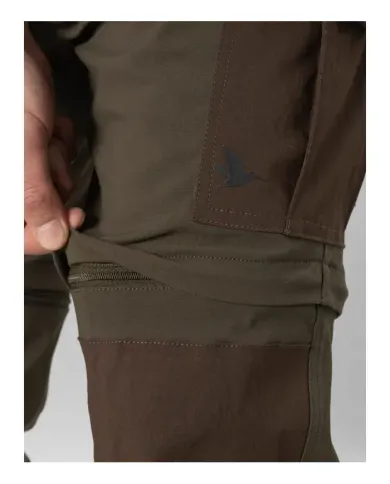 SPODNIE SEELAND Birch Zip-off Trousers Pine Green/Demitasse Brown