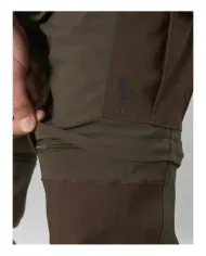 SPODNIE SEELAND Birch Zip-off Trousers Pine Green/Demitasse Brown