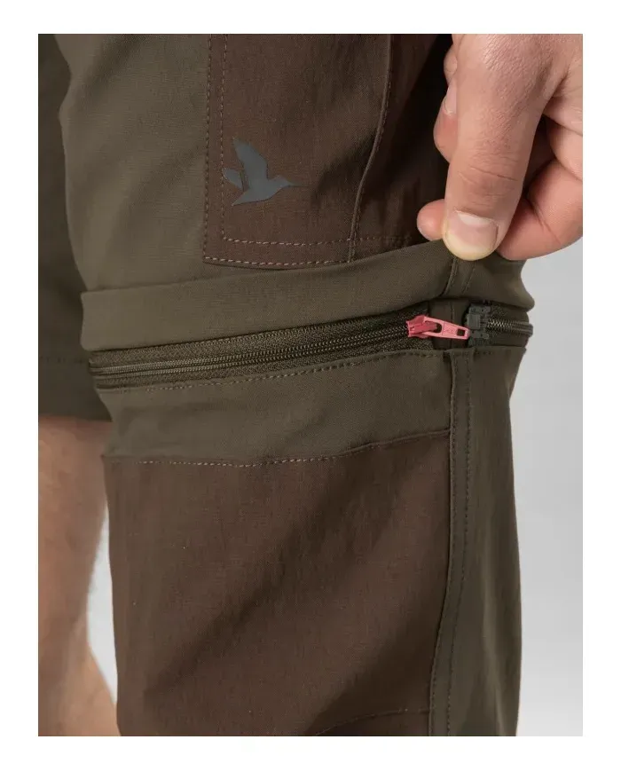 SPODNIE SEELAND Birch Zip-off Trousers Pine Green/Demitasse Brown