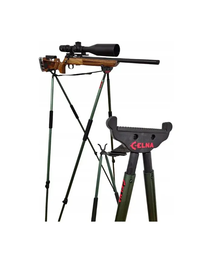 Pastorał myśliwski kraczka, 4 nogi, 2 punkty podparcia Green