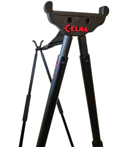 Pastorał myśliwski kraczka, 4 nogi, 2 punkty podparcia Black