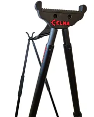 Pastorał myśliwski kraczka, 4 nogi, 2 punkty podparcia Black