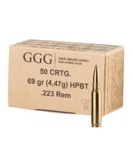 Amunicja kulowa GGG 223Rem HPBT 69grn/4,47gr NOSLER Amunicja kulowa GGG 223Rem HPBT 69grn/4,47gr NOSLER