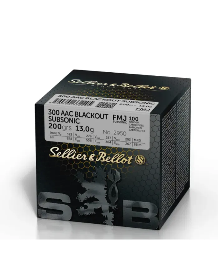 Amunicja S&B, kaliber 300AAC Blackout SUBSONIC FMJ 200grs/13g