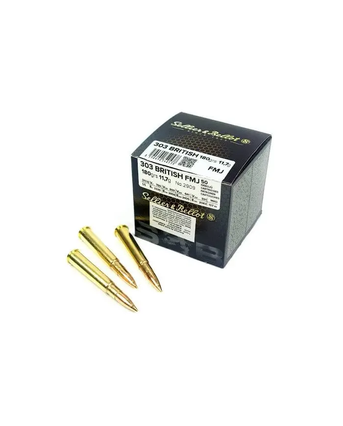 Amunicja S&B, kaliber 303 BRITISH FMJ 11,7g Amunicja S&B, kaliber 303 BRITISH FMJ 11,7g