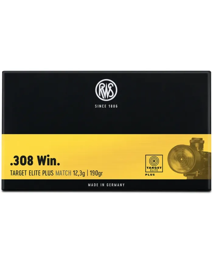 Amunicja kulowa RWS .308Win Target Elite Plus 12,3G/190GRS Amunicja kulowa RWS .308Win Target Elite Plus 12,3G/190GRS