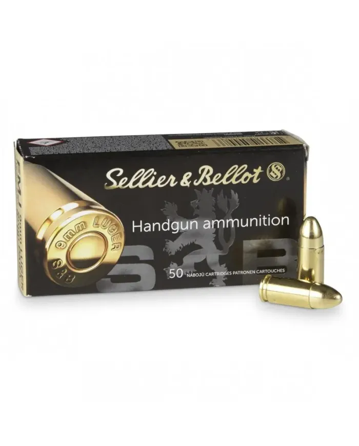 Amunicja S&B, kaliber 9mm LUGER, FMJ, 7,5G 115grs,