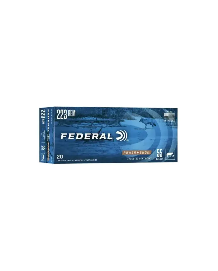 Amunicja kulowa FEDERAL 223Rem SoftPoint 3,56g/55grs Amunicja kulowa FEDERAL 223Rem SoftPoint 3,56g/55grs