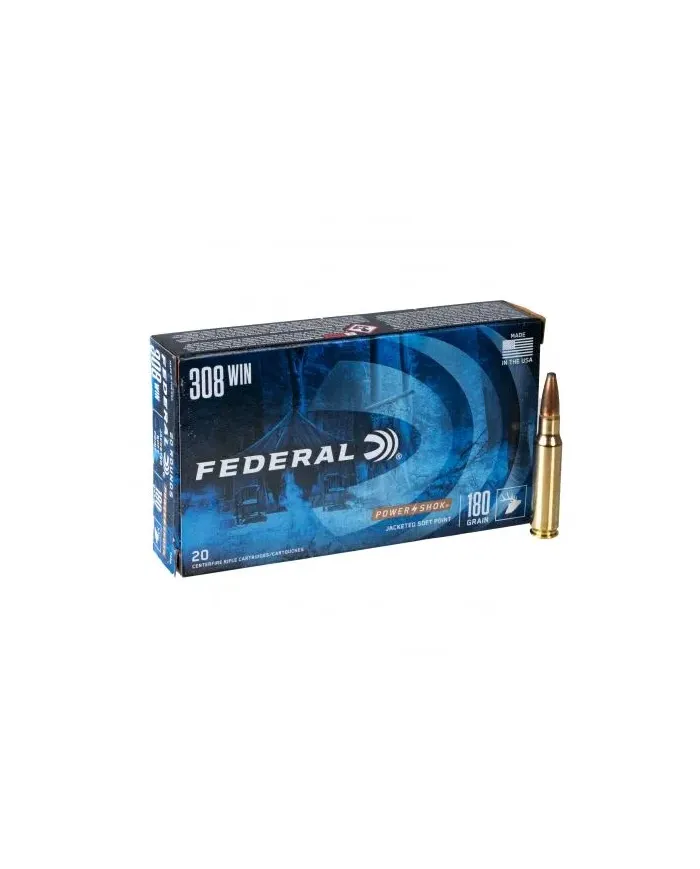 Amunicja kulowa FEDERAL 308Win SoftPoint 11,7g/180grs Amunicja kulowa FEDERAL 308Win SoftPoint 11,7g/180grs