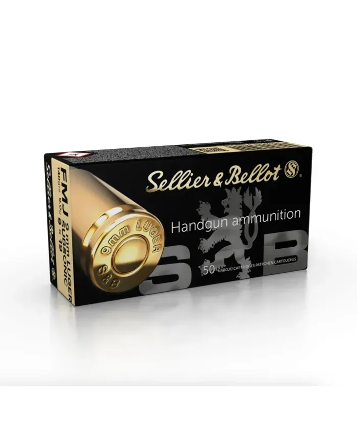 Amunicja S&B, kaliber 9mm LUGER, FMJ, 8G 124grs,