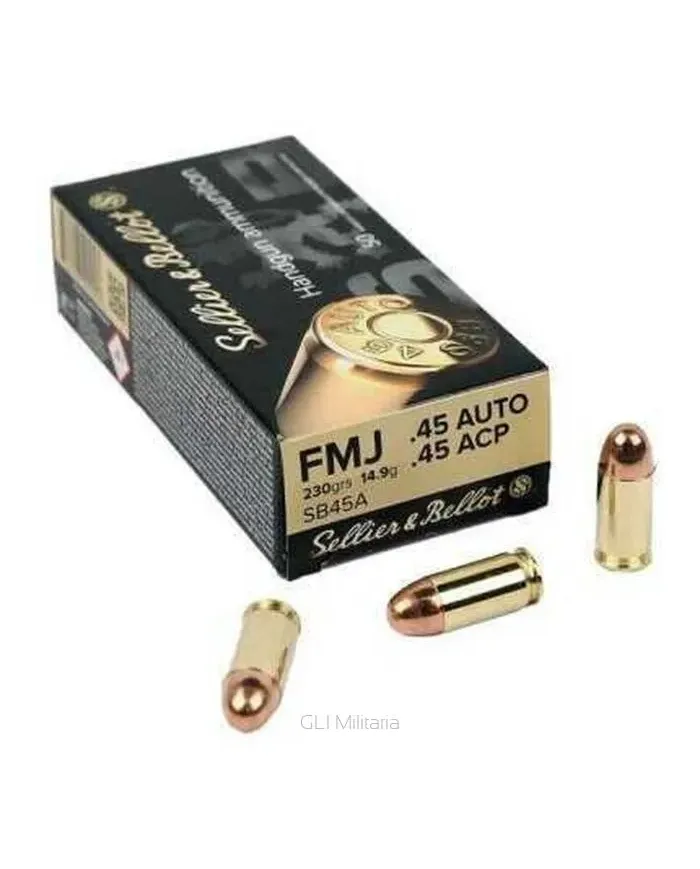 Amunicja S&B, kaliber .45 AUTO JHP 14,9g