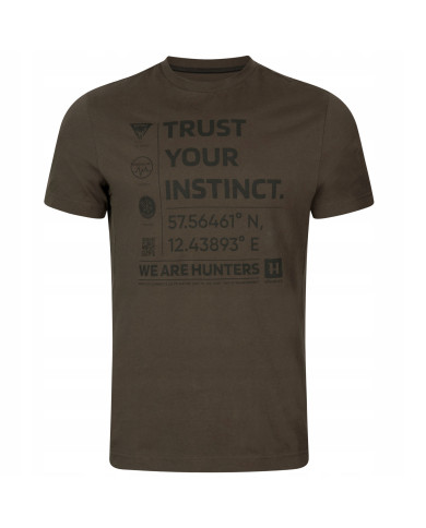 KOSZULKA HARKILA INSTINCT S/S T-SHIRT SHADOW BROWN