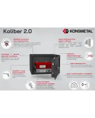 Sejf KONSMETAL Koliber 2.0 34 Poziom S1 337 298 298 SD7411