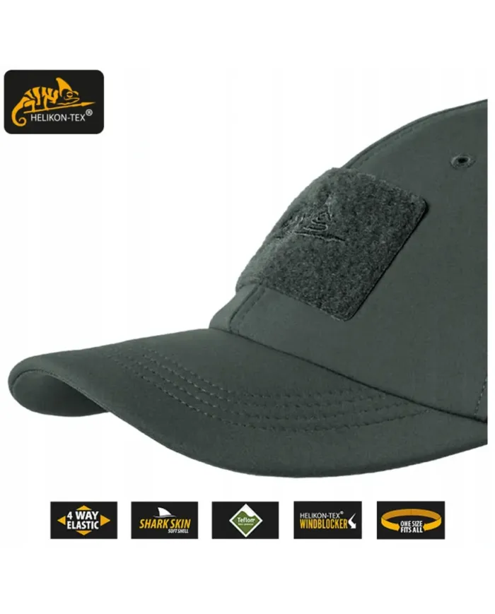 CZAPKA HELIKON BASEBALL WINTER - SHARK SKIN- JUNGLE GREEN