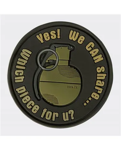 PATCH HELIKON EMBLEMAT GRANAT "WE CA SHARE" - PVC - BRĄZOWY OD-GSH-RB-30