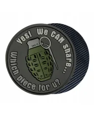 PATCH HELIKON EMBLEMAT GRANAT "WE CA SHARE" - PVC - BRĄZOWY OD-GSH-RB-30