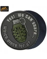 PATCH HELIKON EMBLEMAT GRANAT "WE CA SHARE" - PVC - SZARY OD-GSH-RB-19