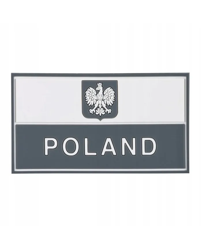 PATCH HELIKON EMBLEMAT FLAGA PL Z GODŁEM (90X50MM) - PCV - SZARY OD-P29-RB-19