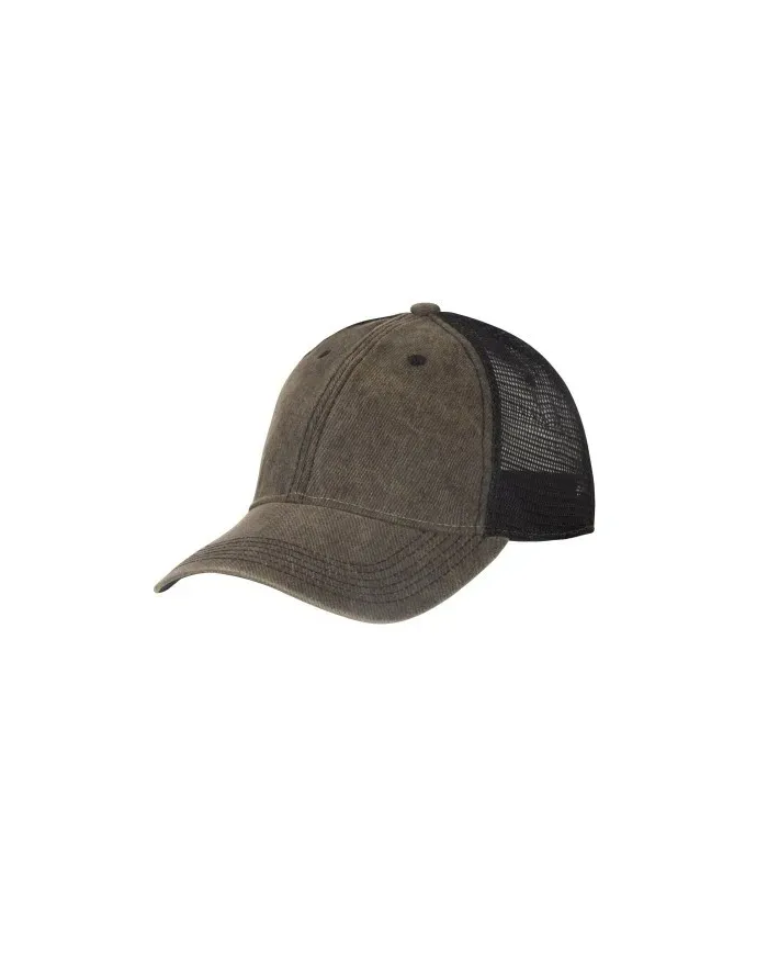 CZAPKA HELIKON TRUCKER PLAIN - DIRTY WASHED COTTON - DIRTY WASHED BLACK/ CZARNY