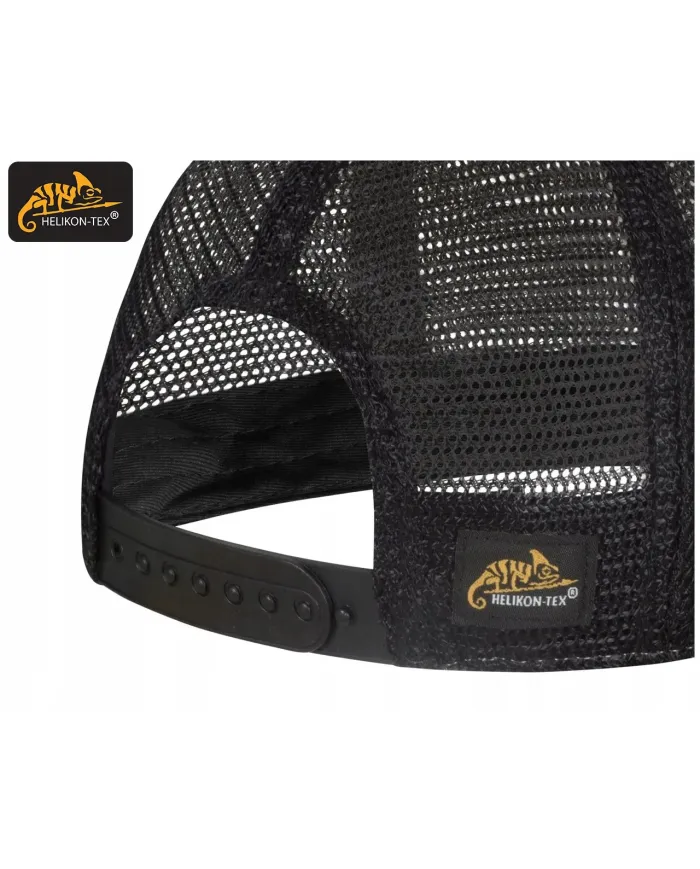 CZAPKA HELIKON TRUCKER PLAIN - WASHED COTTON - WASHED DARK GREEN/WASHED BLACK