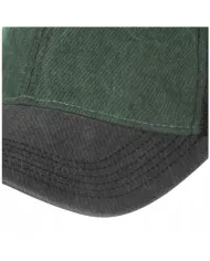 CZAPKA HELIKON TRUCKER PLAIN - WASHED COTTON - WASHED DARK GREEN/WASHED BLACK
