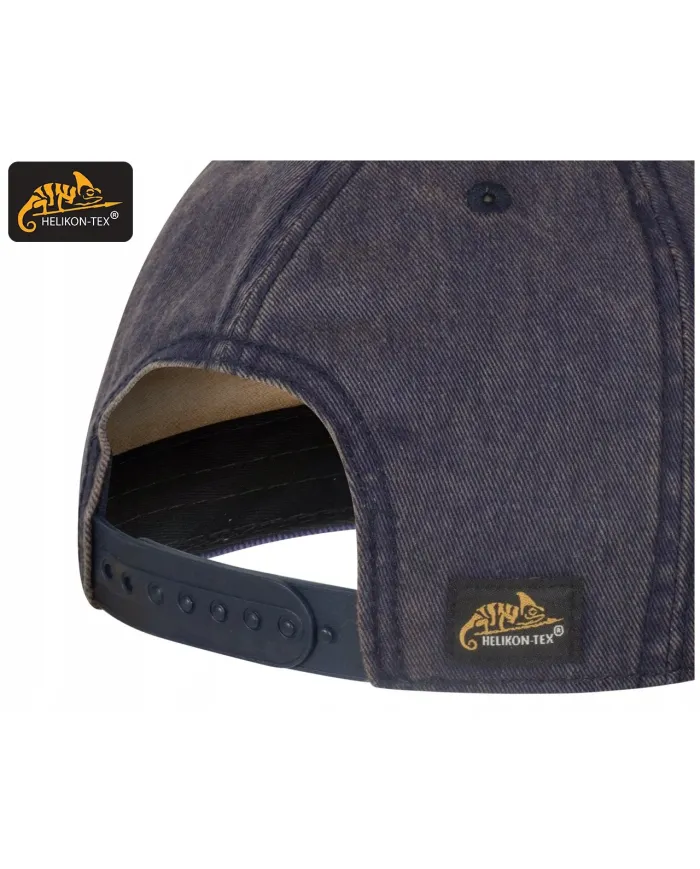 CZAPKA HELIKON SNAPBACK PLAIN - DIRTY WASHED COTTON - DIRTY WASHED NAVY