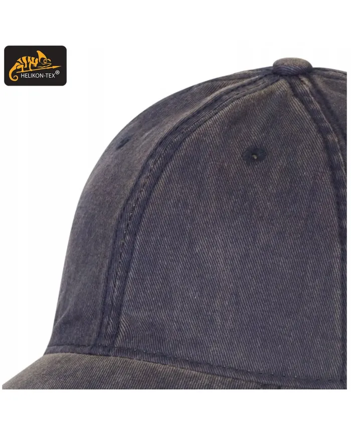CZAPKA HELIKON SNAPBACK PLAIN - DIRTY WASHED COTTON - DIRTY WASHED NAVY