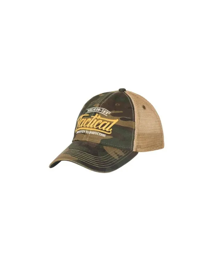 CZAPKA HELIKON TRUCKER TACTICAL - DIRTY WASHED COTTON - US WOODLAND / KHAKI