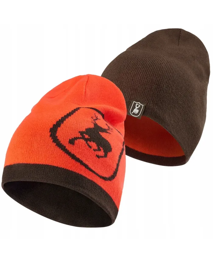 CZAPKA DEERHUNTER CUMBERLAND KNITTED BEANIE REVERSIBLE ORANGE