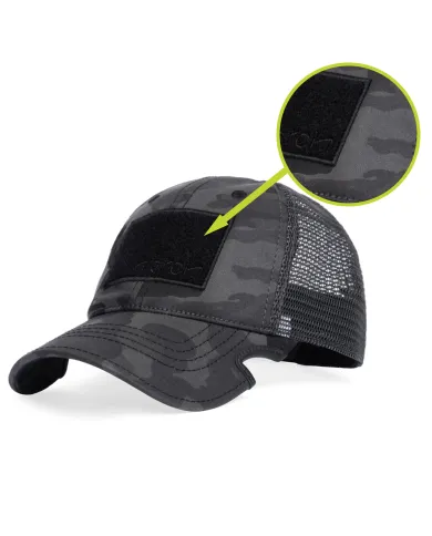 CZAPKA Notch Classic Adjustable Black Camo Ponytail Operator -Standard Notch