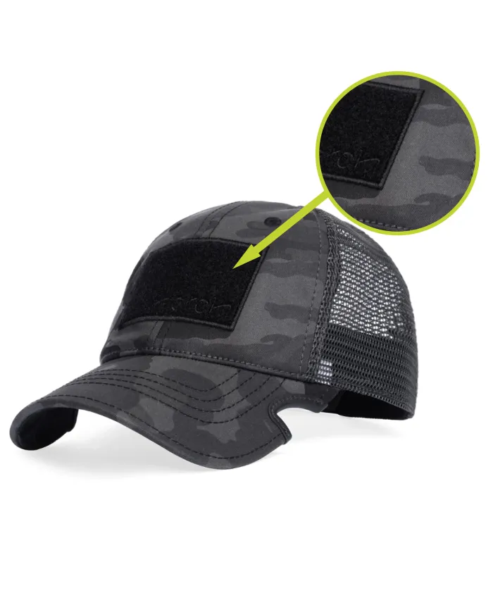 CZAPKA Notch Classic Adjustable Black Camo Ponytail Operator -Standard Notch