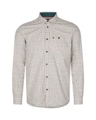 KOSZULA SEELAND Oxford Shooting Shirt Grape leaf/Terracotta Check