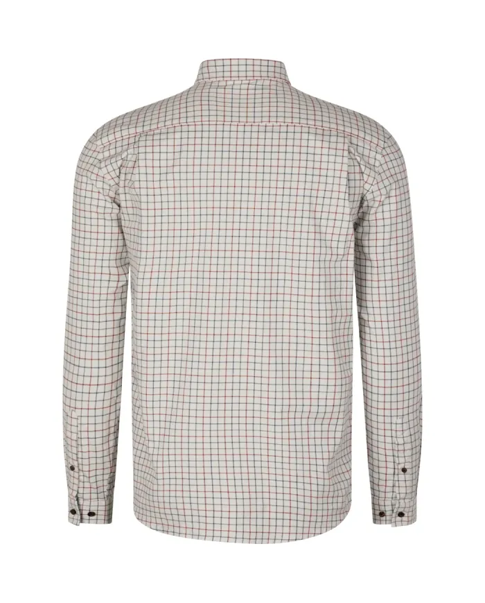 KOSZULA SEELAND Oxford Shooting Shirt Grape leaf/Terracotta Check