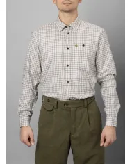 KOSZULA SEELAND Oxford Shooting Shirt Grape leaf/Terracotta Check